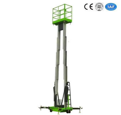 10 medidores de tabela de elevador vertical hidráulica do mastro do dobro da plataforma de trabalho aéreo da altura